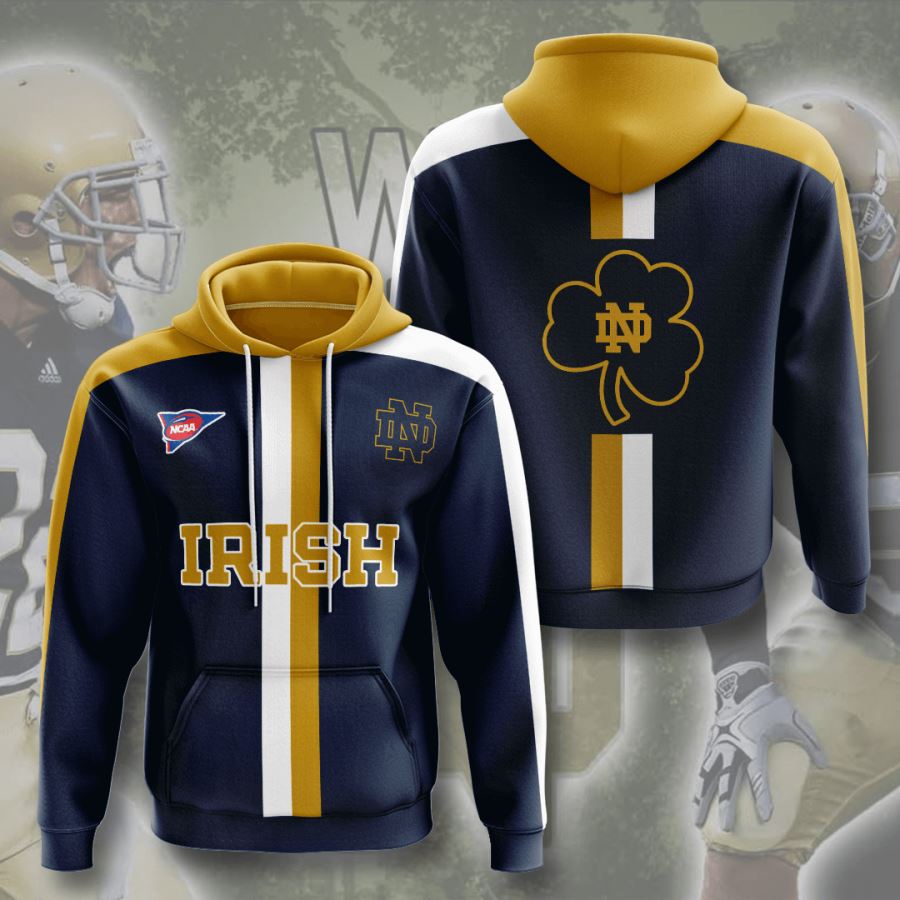 Notre Dame Fighting Irish Custom Hoodie 3D 1 Notre Dame Fighting Irish Custom Hoodie 3D