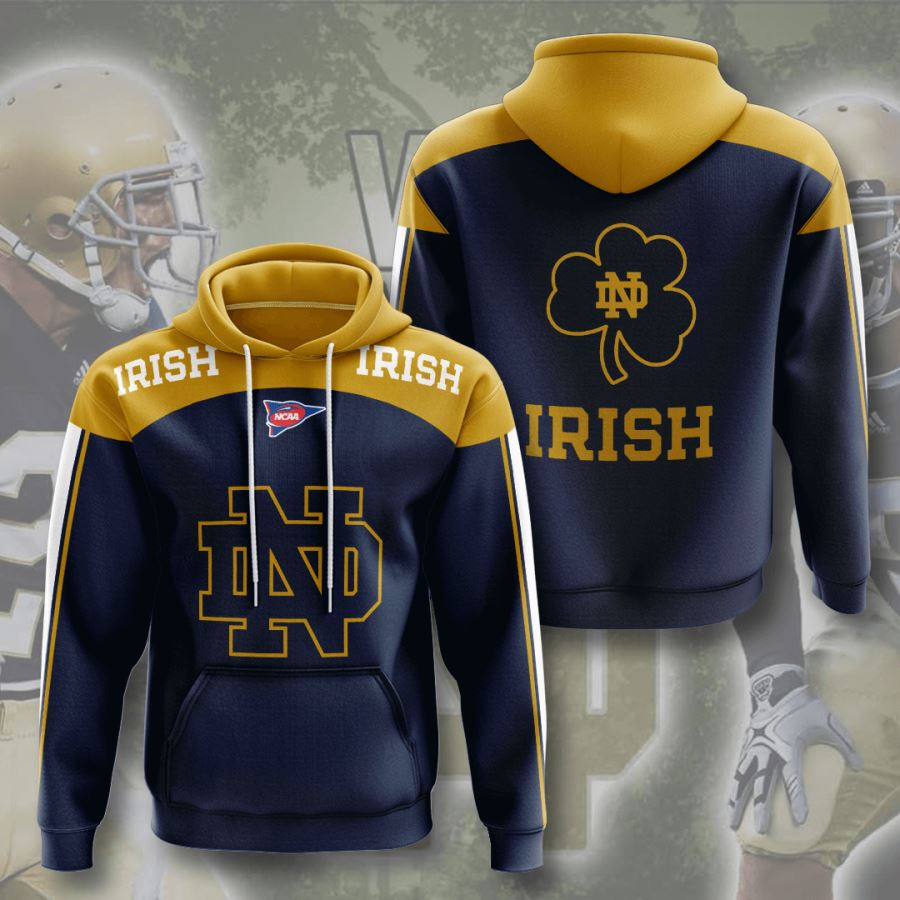 Notre Dame Fighting Irish Custom Hoodie 3D