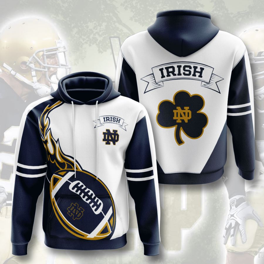 Notre Dame Fighting Irish Custom Hoodie 3D