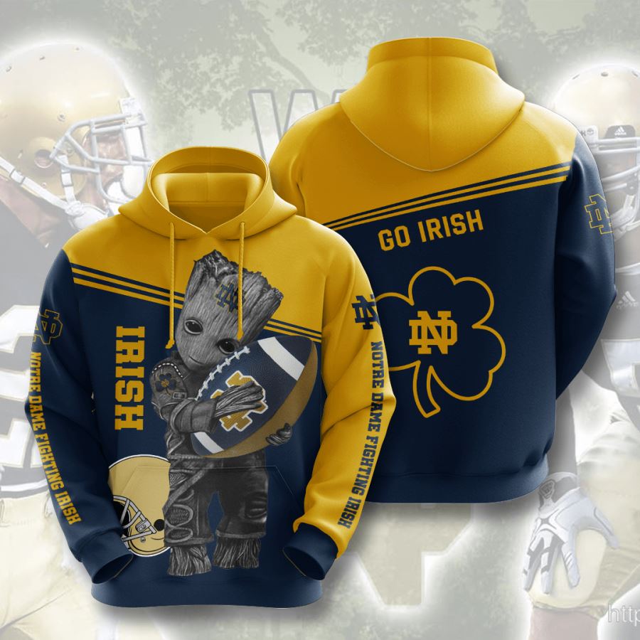 Notre Dame Fighting Irish Custom Hoodie 3D