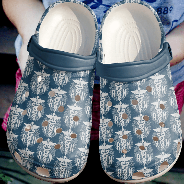 Nurse Beach Registered Pattern Crocs Clog Shoes