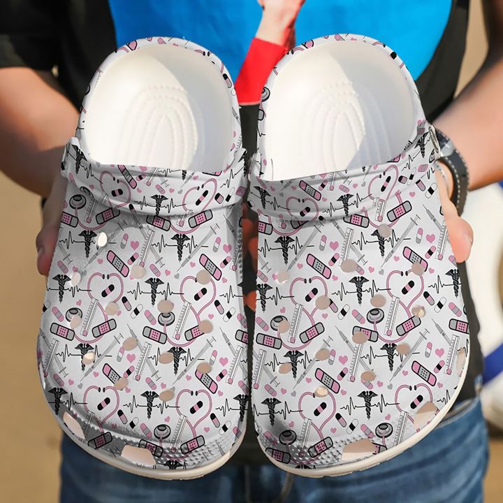 Nurse Collection Pink Crocs Clog Shoes