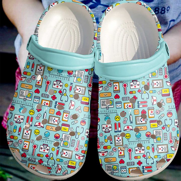 Nurse Cute Pattern Crocs Clog Shoes