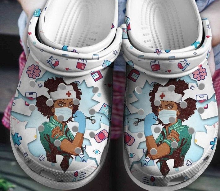 Nurse Girl Proud Custom Name Crocs Clog Shoes