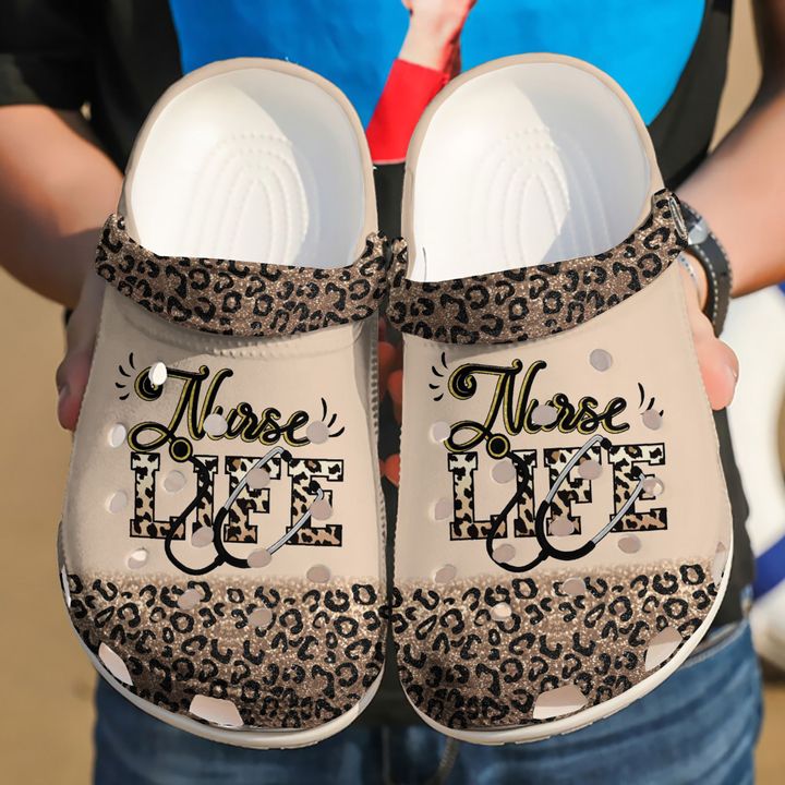 Nurse Nursing Life Cheetah V2 Crocs Clog Shoes 6 Nurse Nursing Life Cheetah V2 Crocs Clog Shoes