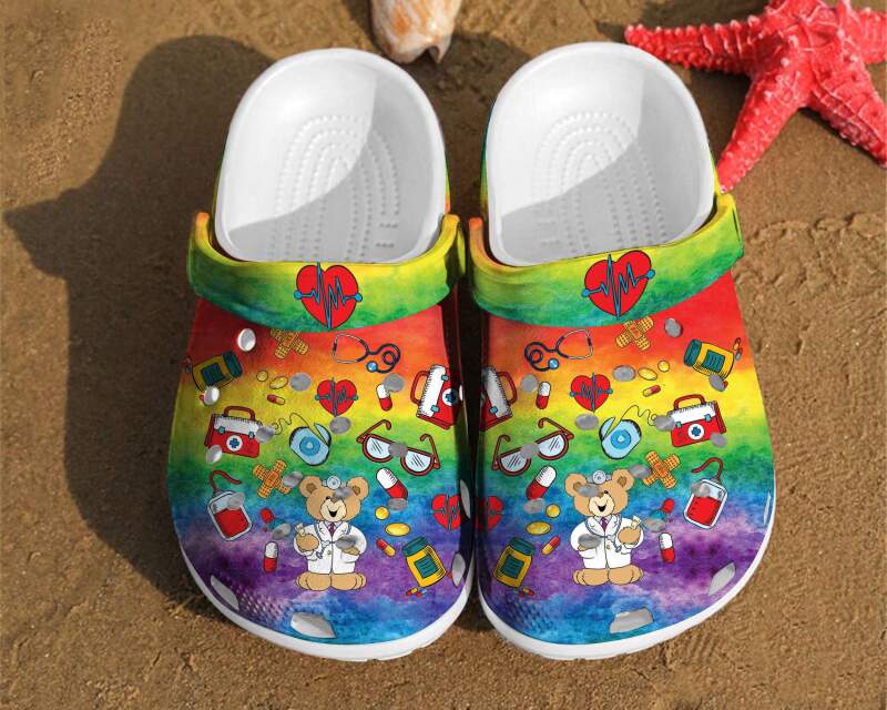Nurse Pattern Comfortable For Women Gift Hippie Life Crocs Clog Shoes 4 Nurse Pattern Comfortable For Women Gift Hippie Life Crocs Clog Shoes