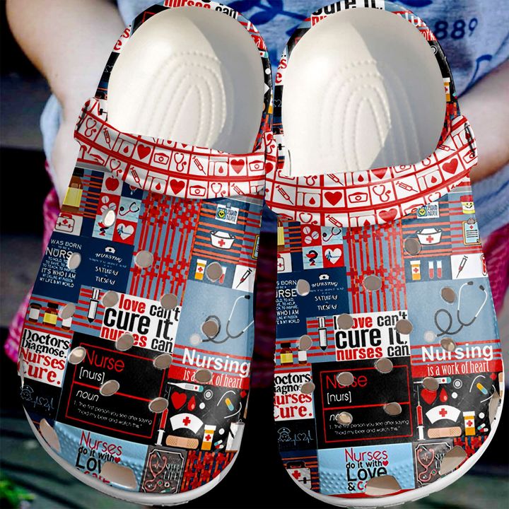 Nurse Pattern Crocs Clog Shoes 13 Nurse Pattern Crocs Clog Shoes