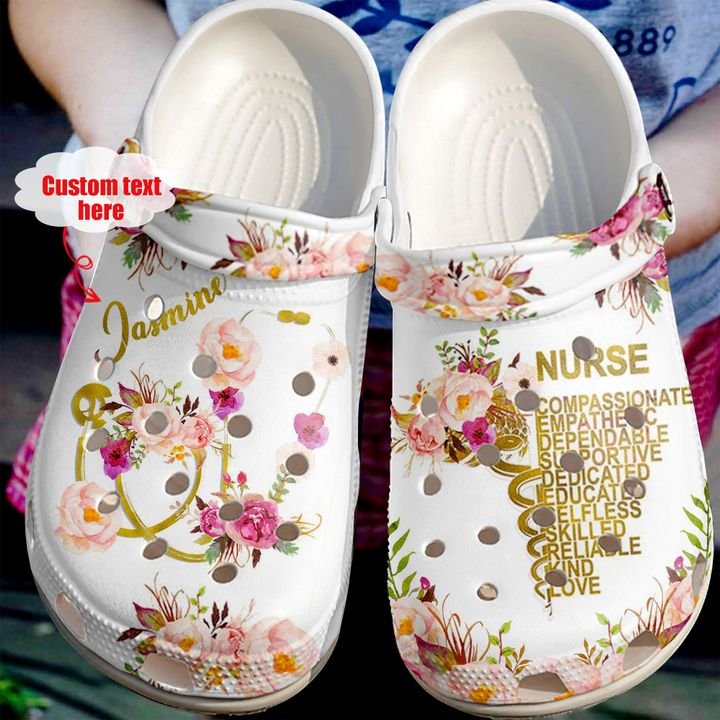 Nurse Personalized Floral Crocs Clog Shoes 4 Nurse Personalized Floral Crocs Clog Shoes