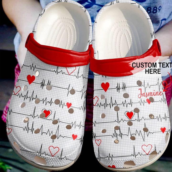 Nurse Personalized Heartbeat Pattern Crocs Clog Shoes 4 Nurse Personalized Heartbeat Pattern Crocs Clog Shoes