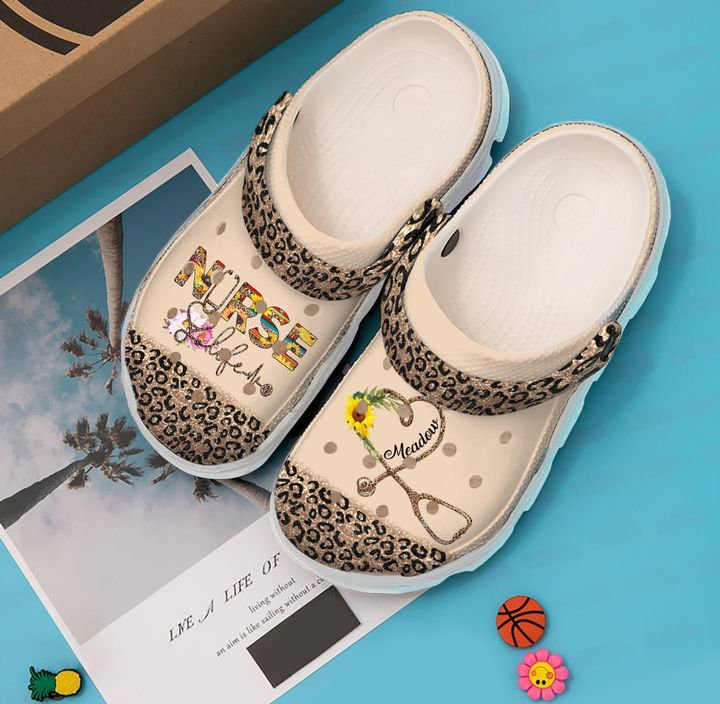 Nurse Personalized Life Leopard Crocs Clog Shoes 2 Nurse Personalized Life Leopard Crocs Clog Shoes