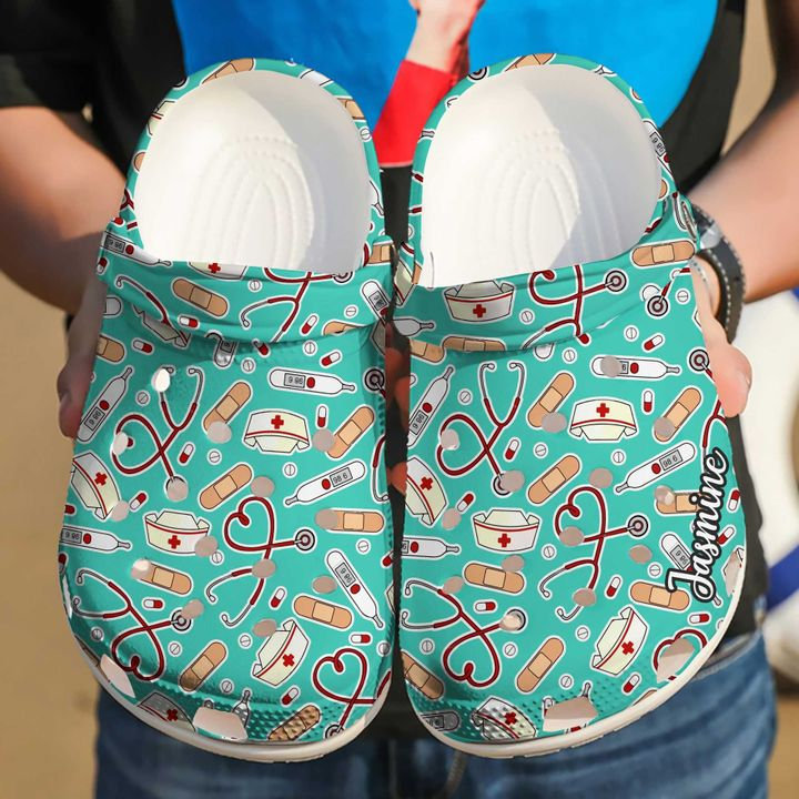 Nurse Personalized Medical Patterns Crocs Clog Shoes 2 Nurse Personalized Medical Patterns Crocs Clog Shoes