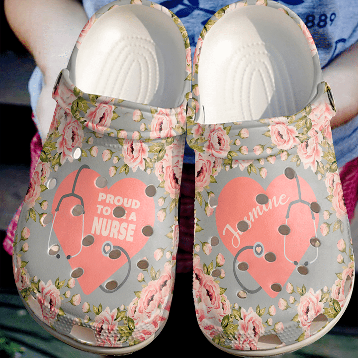 Nurse Personalized Proud To Be A Crocs Clog Shoes
