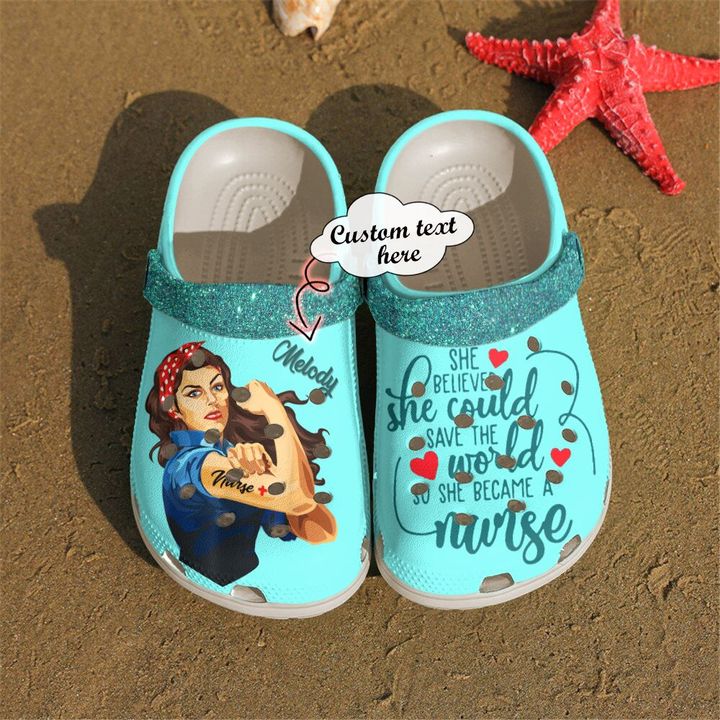Nurse Personalized She Believed Could Crocs Clog Shoes 9 Nurse Personalized She Believed Could Crocs Clog Shoes