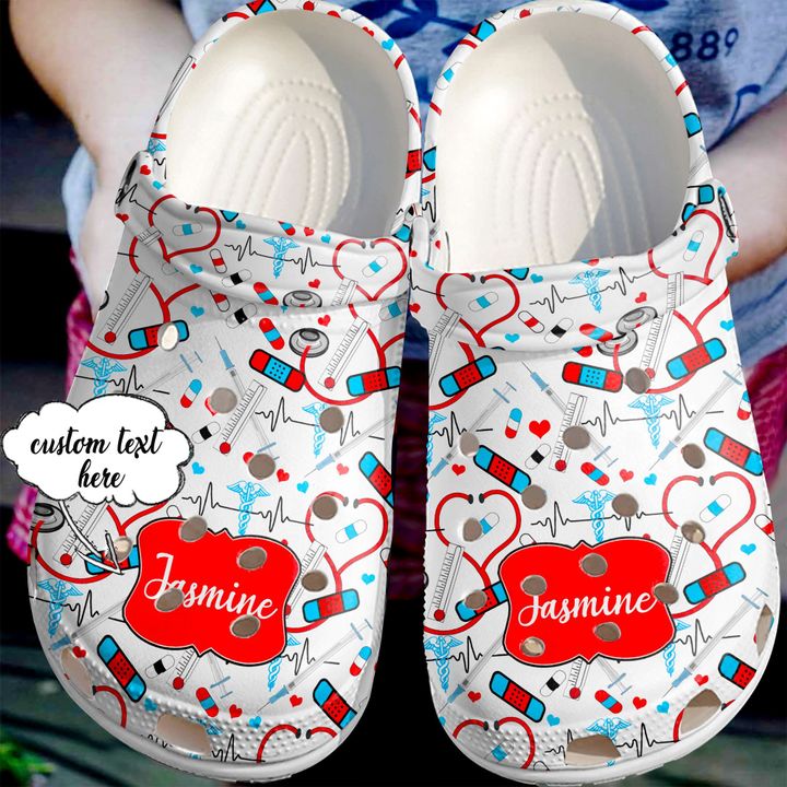 Nurse Personalized Stethoscope Crocs Clog Shoes