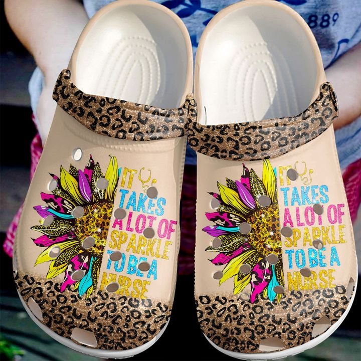 Nurse Sparkle To Be A Crocs Clog Shoes 6 Nurse Sparkle To Be A Crocs Clog Shoes