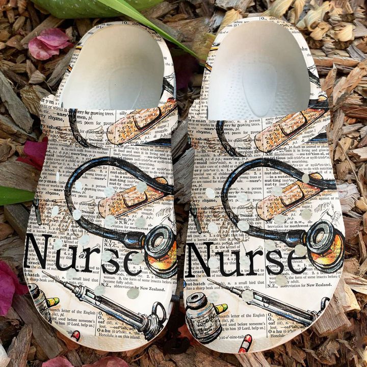 Nurse Vintage Style Crocs Clog Shoes 8 Nurse Vintage Style Crocs Clog Shoes