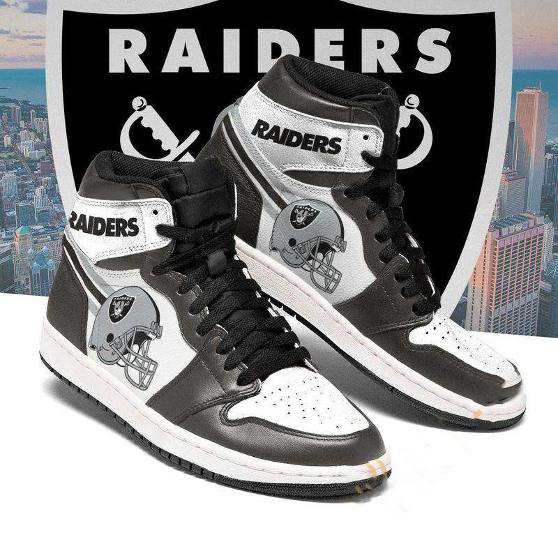Oakland Raiders Custom Sneaker Air Jordan Shoes 4 Oakland Raiders Custom Sneaker Air Jordan Shoes