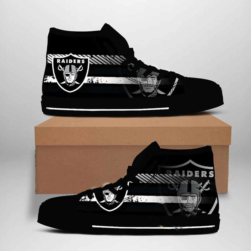 Oakland Raiders Nfl Football High Top Shoes 1 Oakland Raiders Nfl Football High Top Shoes