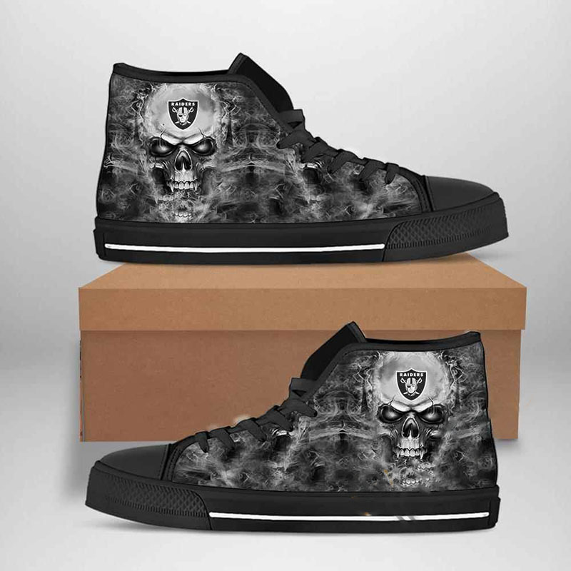 3D Oakland Raiders NFL Football High Top Shoes