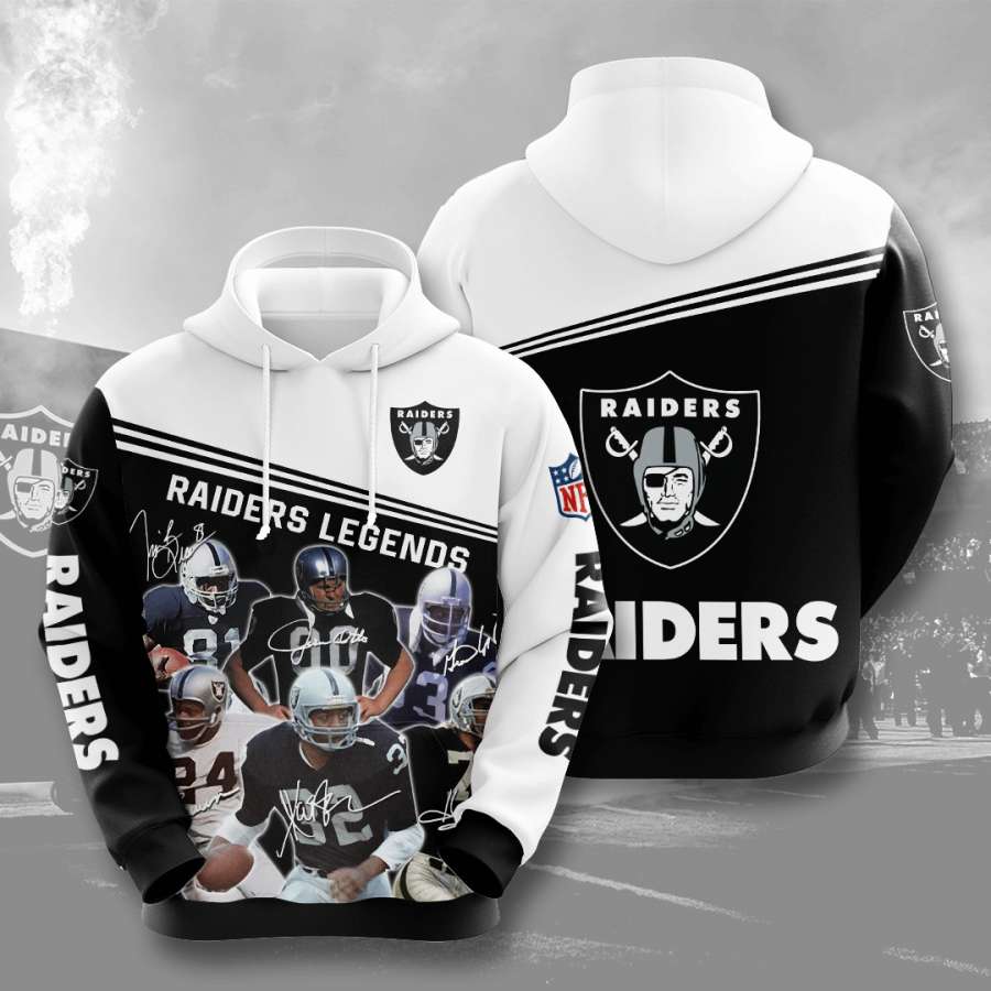 Oakland Raiders Custom Hoodie 3D 6 Oakland Raiders Custom Hoodie 3D