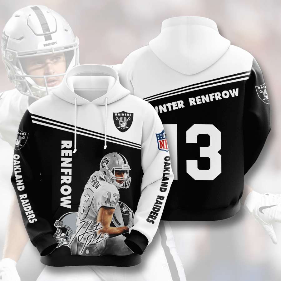 Oakland Raiders Custom Hoodie 3D 7 Oakland Raiders Custom Hoodie 3D