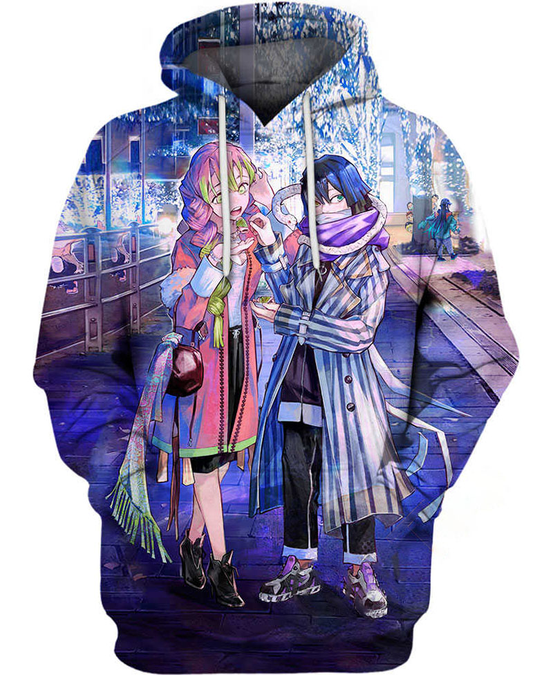 Obanai And Mitsuri Hoodie 3D
