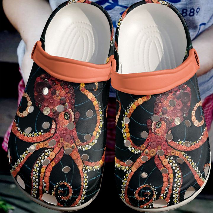 Octopus Button Crocs Clog Shoes
