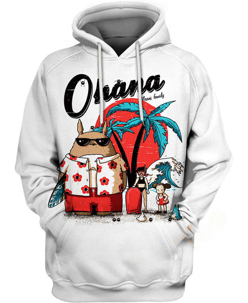 Ohana Totoro Hoodie 3D