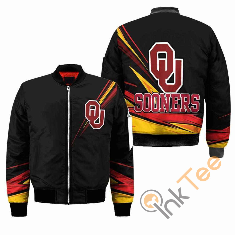 Oklahoma Sooners NCAA Black Apparel Best Christmas Gift For Fans Bomber Jacket