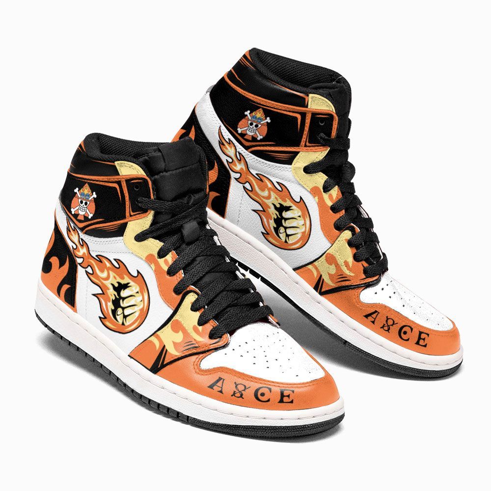 One Piece Ace Fire Fist Custom Anime Air Jordan Shoes 14 One Piece Ace Fire Fist Custom Anime Air Jordan Shoes