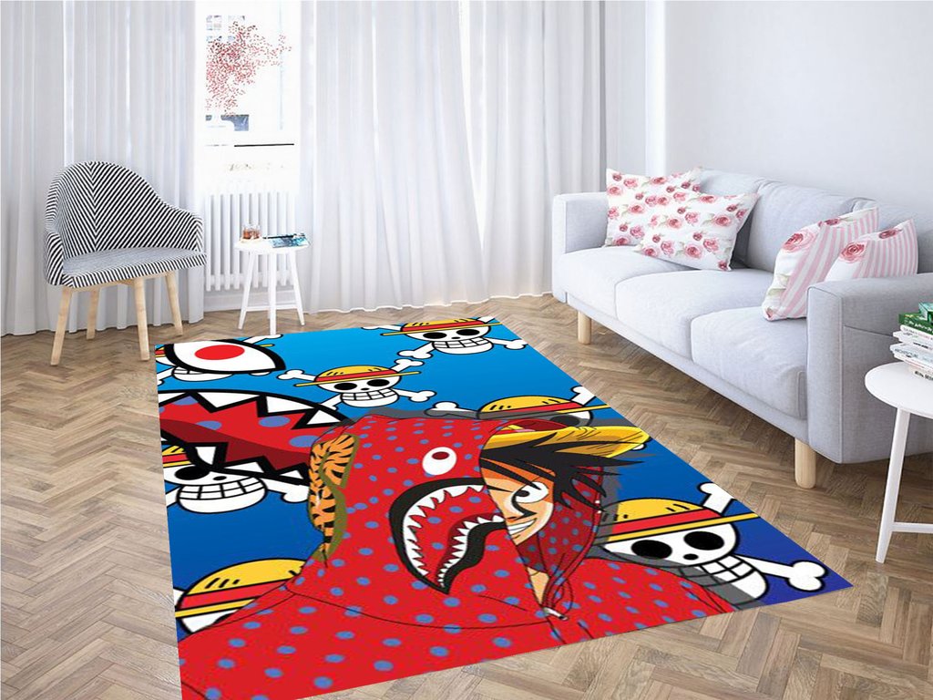 One Piece Luffy Bape Living Room Modern Carpet Rug 1 One Piece Luffy Bape Living Room Modern Carpet Rug
