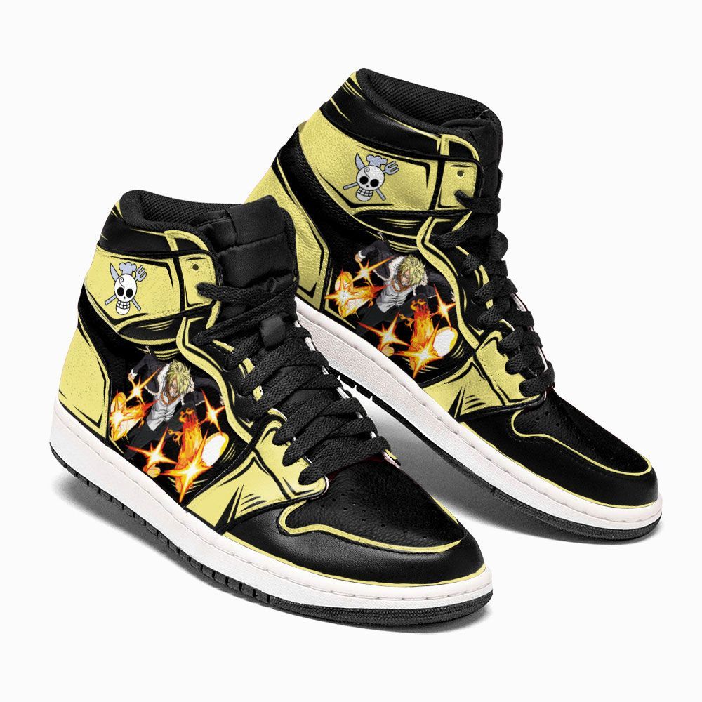 One Piece Sanji Diable Jambe Custom Anime Air Jordan Shoes