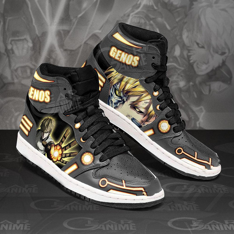 One Punch Man Genos Sneakers Anime Custom Air Jordan Shoes 3 One Punch Man Genos Sneakers Anime Custom Air Jordan Shoes