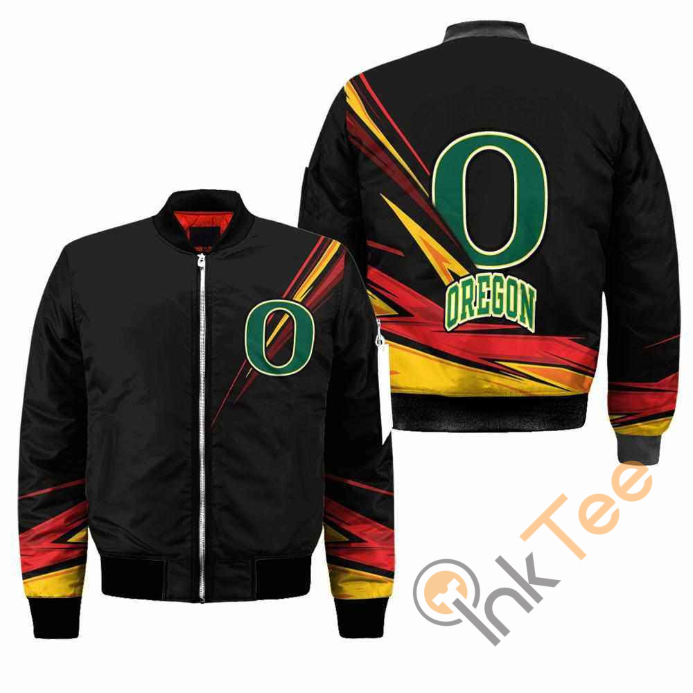 Oregon Ducks NCAA Black Apparel Best Christmas Gift For Fans Bomber Jacket