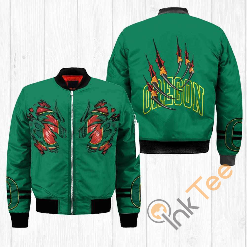 Oregon Ducks NCAA Claws Apparel Best Christmas Gift For Fans Bomber Jacket