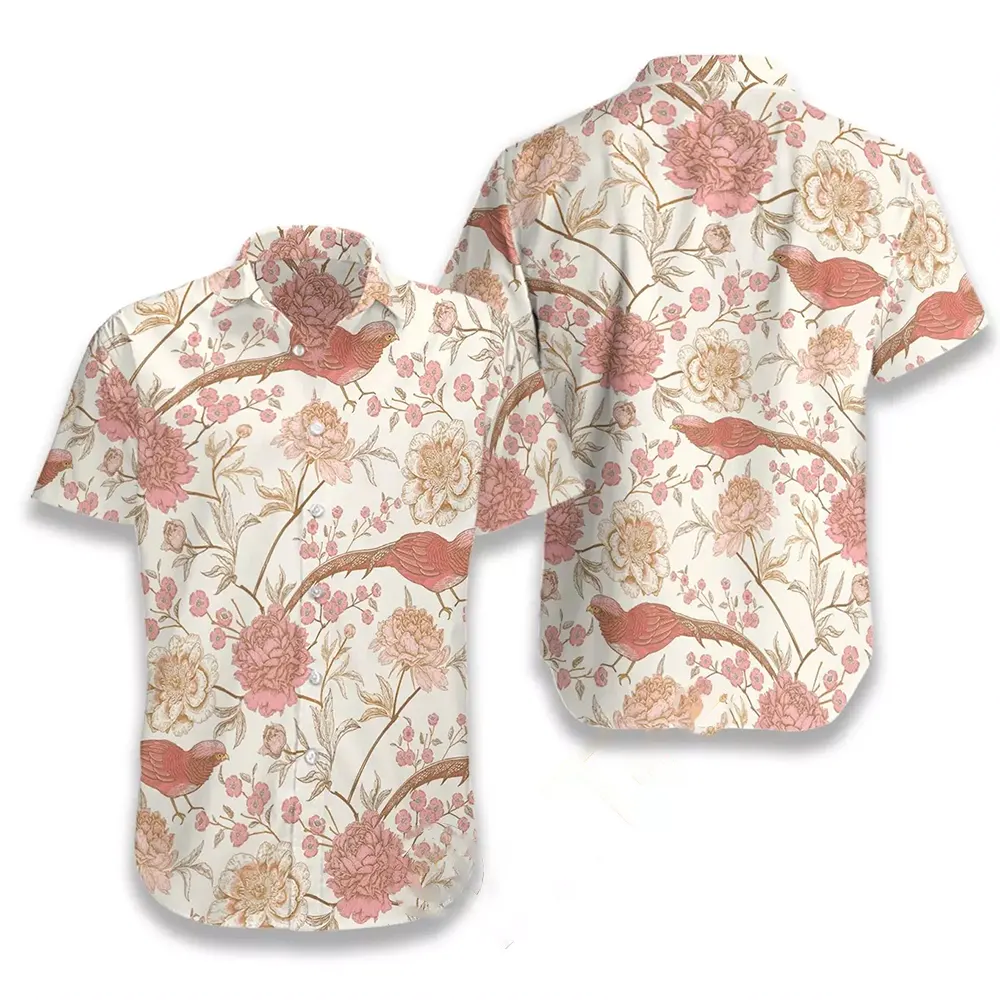 Oriental Pheasant Hawaiian shirts