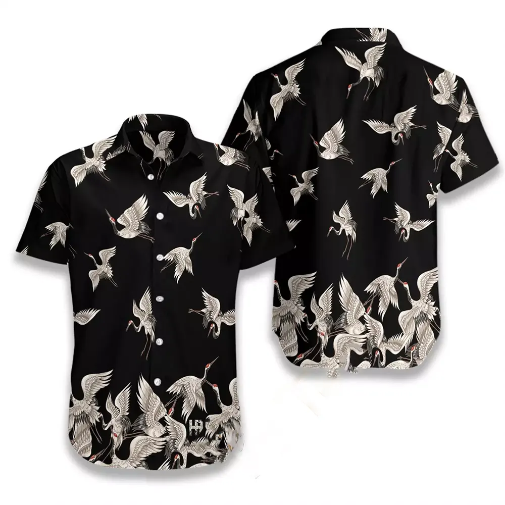 Oriental Red-headed Crane Hawaiian shirts 15 Oriental Red-headed Crane Hawaiian shirts