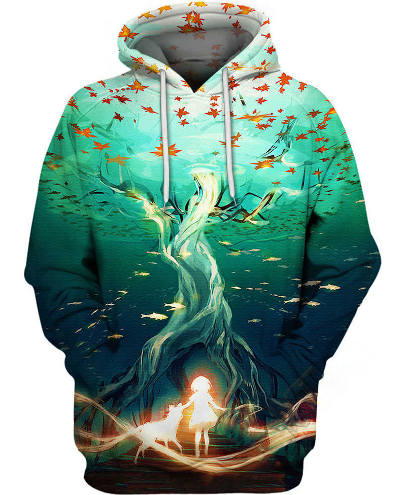 Over And Under Anime Girl Hoodie 3D 5 Over And Under Anime Girl Hoodie 3D
