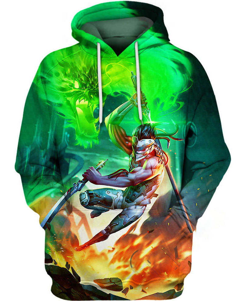 Overwatch Genji Hoodie 3D