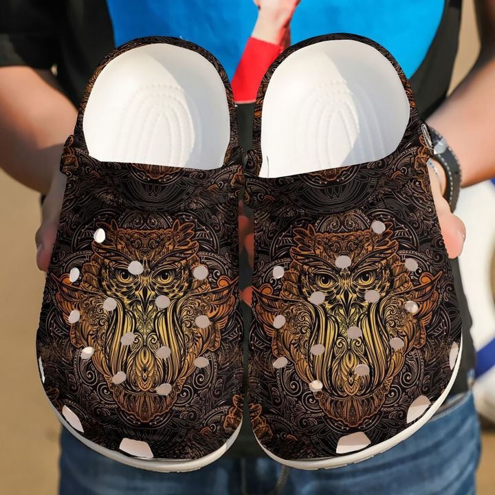 Owl Ancient Pattern Crocs Clog Shoes