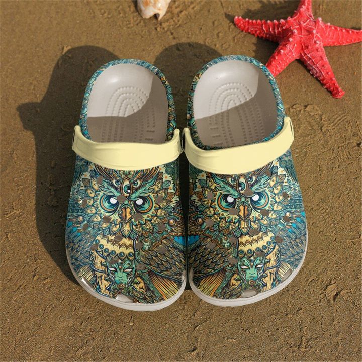 Owl Artwork Crocs Clog Shoes 8 Owl Artwork Crocs Clog Shoes