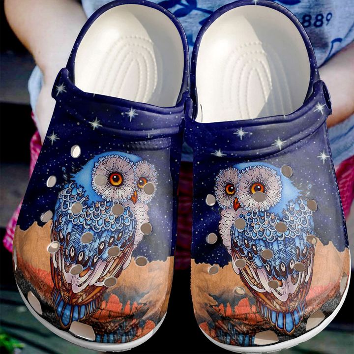 Owl Night Crocs Clog Shoes 3 Owl Night Crocs Clog Shoes