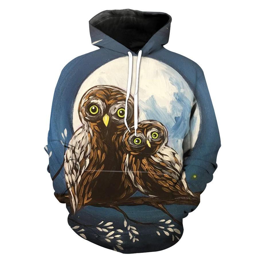 Owl Two Owl Tree Artwork Hoodie 3D 5 Owl Two Owl Tree Artwork Hoodie 3D