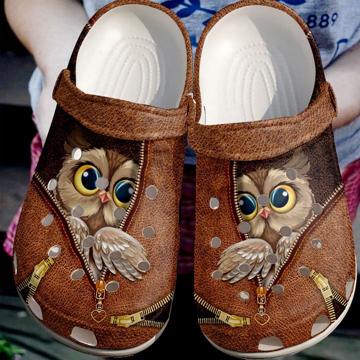 Owl Zipper Crocs Clog Shoes 1 Owl Zipper Crocs Clog Shoes