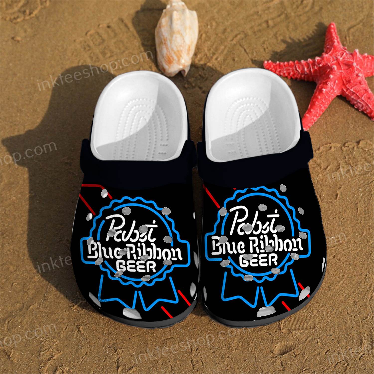 On Sale Pabst Blue Ribbon Crocs Clog Shoes