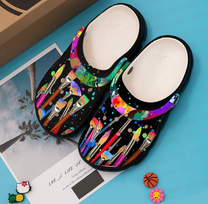 Painting Brushes Crocs Clog Shoes