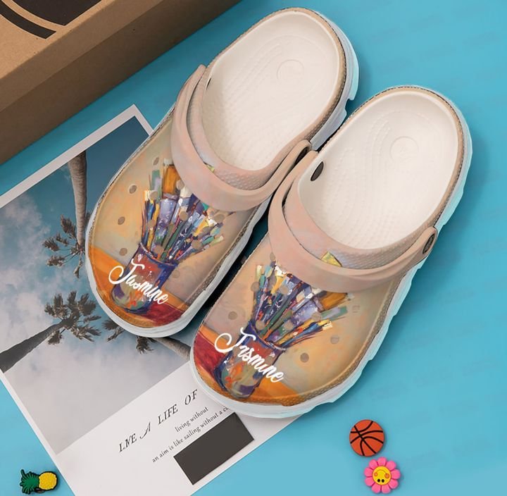 Painting Personalized Brushes Crocs Clog Shoes