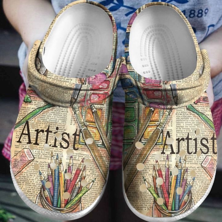 Painting Vintage Artist Crocs Clog Shoes
