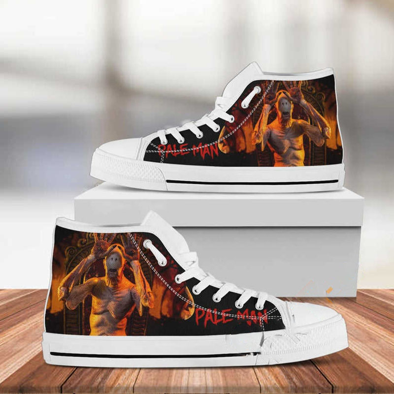 Pale Man Horror Custom Halloween Movie High Top Shoes