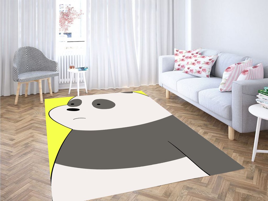 Panda With Cute Expression Living Room Modern Carpet Rug 14 Panda With Cute Expression Living Room Modern Carpet Rug